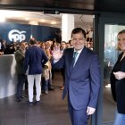 Mañueco ayer, a su llegada a la sede de Génova.