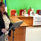La gerente de la reserva, Beni Rodríguez, durante su internvención en la presentación.