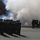 Soldados en uno de los actos en la base Conde de Gazola.