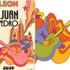 Cartel retirado de las fiestas de San Juan de León y la obra original.