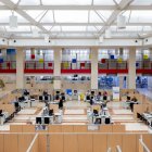 Archivo - Interior de las oficinas de la Administración de la Agencia Tributaria de Madrid-Guzmán el Bueno. 