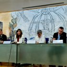 La rectora de la ULE, Nuria González (segunda por la izquierda), acompañada por varios vicerrectores.