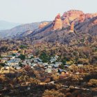 Las Médulas desde el mirador de las Pedrices, días después del incendio.