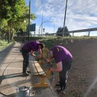 Obras de renovación de elementos urbanos.