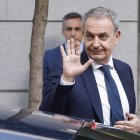 El expresidente del Gobierno, José Luis Rodríguez Zapatero, llega a la Audiencia Nacional para declarar como investigado por organización criminal, tráfico de influencias y falsedad en la causa sobre el préstamo a la compañía aérea Plus Ultra.
