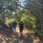 Miguel Ángel Blanco con Federico, en Villanueva de Omaña, el año pasado.
