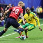 Un lance del partido.