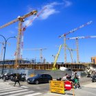 Obras de construcción en Zaragoza.
