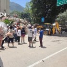 Manuel Félix ayer, en un rescate en Caracas.