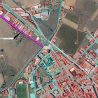 Plano con la calle Camino de Santiago de Santa María.