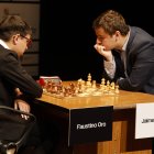 Faustino Oro y Jaime Santos durante su enfrentamiento.