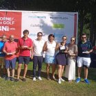 Foto de familia del podio junto a Segundo Argüello (centro).