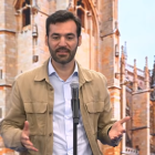 David Fernández, durante su presentación como candidato a la alcaldía de León en las próximas elecciones municipales, durante el acto que ha tenido lugar en la mañana de este sábado en Santiago de Compostela.