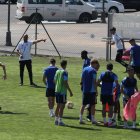 Un entrenamiento de la Deportiva Ponferradina.