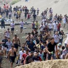 Miles de jóvenes marroquíes llegaron este jueves a la frontera.