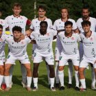 La Cultural, con su once inicial que se midió al Burgos en Medina de Pomar.