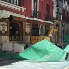 Estado que mostraba ayer la calle Ancha.
