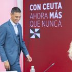 Pedro Sánchez a su llegada a la reunión de la Comisión Ejecutiva Federal del PSOE, este lunes, en Madrid.