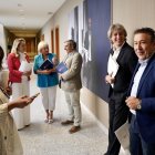 Los portavoces, antes de reunirse ayer.