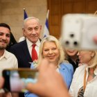 Netanyahu y su mujer, Sara, durante su estancia en Jerusalén.