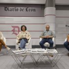 La alcaldesa de Valderas, la periodista Ana Gaitero, y los regidores de Gordoncillo y Carrizo.