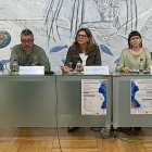 Barrio, Domínguez y Renedo, en la presentación de las jornadas esta mañana.