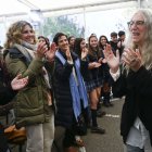 Patti Smith durante un encuentro con estudiantes en Mieres.