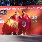 Los agentes de la Comisaría de la Policía Nacional de León Ángel Martínez y Héctor Pertejo han conseguido nueve medallas en los XI Juegos Europeos de Policías y Bomberos celebrados en Vigo del 9 al 18 de octubre.