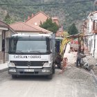 Obras de mejoras en un tramo de la calle manuel Echevarría de Cistierna.