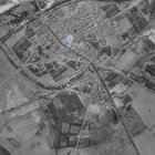 Mansilla de las Mulas en una imagen histórica consultada en la Fototeca Digital del CNIG.