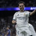 El centrocampista portugués del Real Madrid Bernardo Silva en el Santiago Bernabéu, en Madrid. EFE / Juanjo Martín.