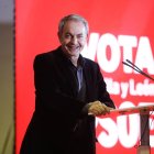 Zapatero, en un mitin en León.