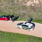 La Guardia Civil localiza a una persona intentando grabar la zona del accidente de Urda (Toledo) con un dron.