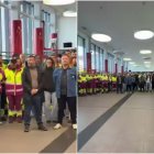 Los ferroviarios guardan un minuto de silencio en León por la tragedia ferroviaria en Urda.