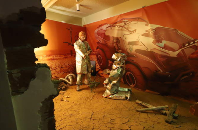 Una de las escenas del montaje expositivo que forma parte de la nueva exposición del Munic, centrada en el cambio climático y sus efectos. ANA F. BARREDO
