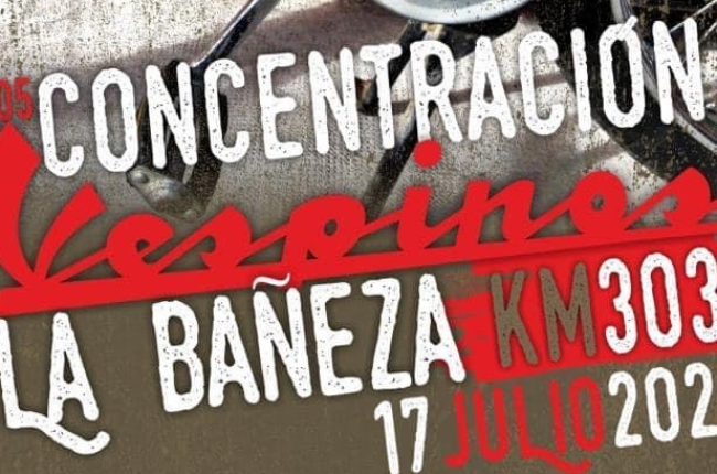 Cartel de la concentración de vespinos que tendrá  lugar en La Bañeza. DL