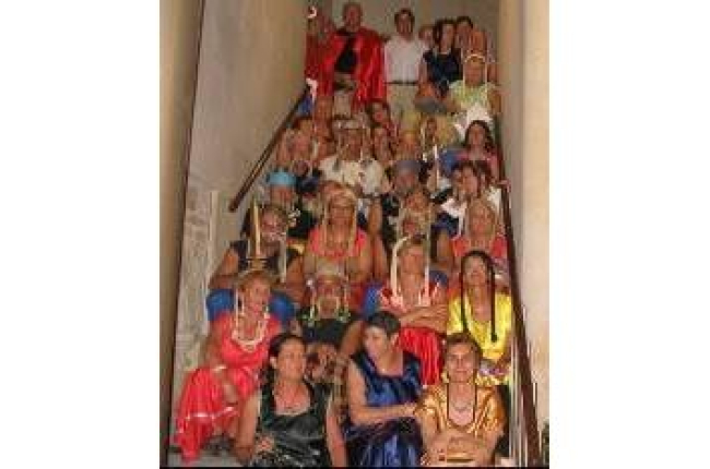 Los visitantes de Moissac y el alcalde en una imagen de familia