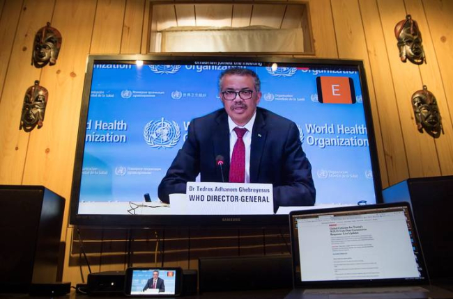 Fotografía cedida por la ONU donde aparece el director general de la Organización Mundial de la Salud (OMS), Tedros Adhanom Ghebreyesus. ESKINDER DEBEBE