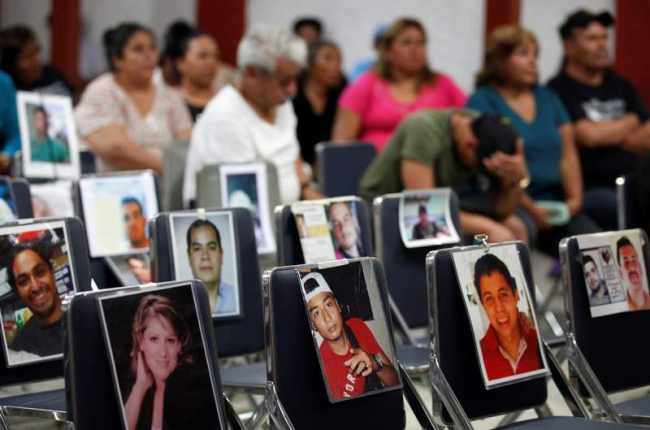 Fotografías de los desaparecidos en México.