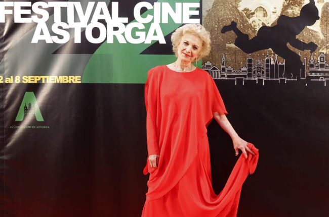 Marisa Paredes en el Festival de Cine de Astorga. FERNANDO OTERO