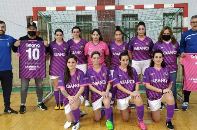 Formación del equipo de La Bañeza FS que milita en la 1.ª División Provincial Femenina. DL