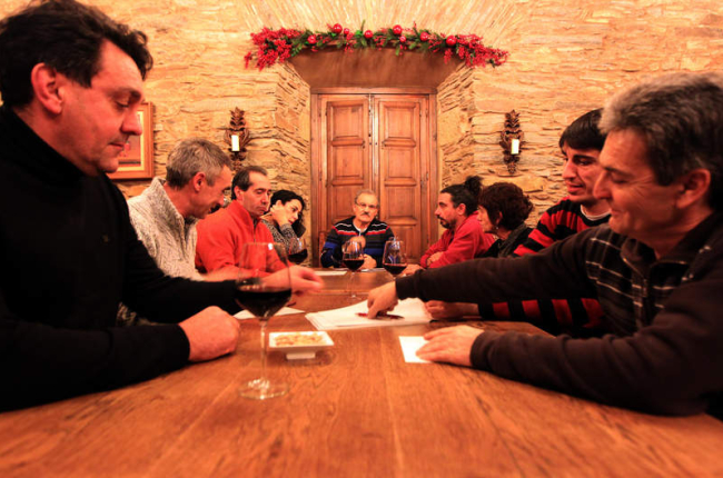 Los miembros de la plataforma Salvemos el Bierzo se reunieron ayer en el Palacio de Canedo.