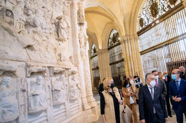 Las obras de restauración del trasaltar de la catedral de Burgos. SANTI OTERO