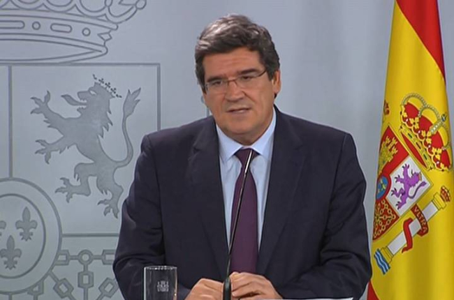 Captura de video de la señal institucional del Palacio de la Moncloa, del ministro de Migraciones y Seguridad Social, José Luis Escrivá.