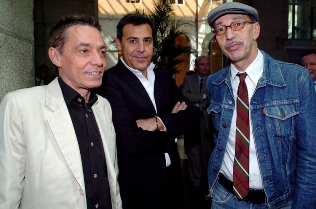 Jesús del Pozo, Ángel Schlesser y Antonio Alvarado, en una de las últimas fotos juntos. GUSTAVO CUEVAS