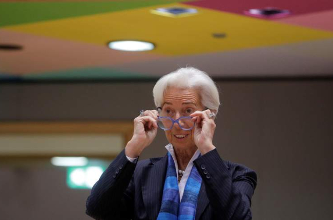 La presidenta del Banco Central Europeo, Christine Lagarde. OLIVIER HOSLET