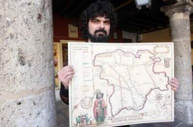 Carlos Adeva, autor del mapa de los Caminos de Santiago a su paso por Castilla y León.
