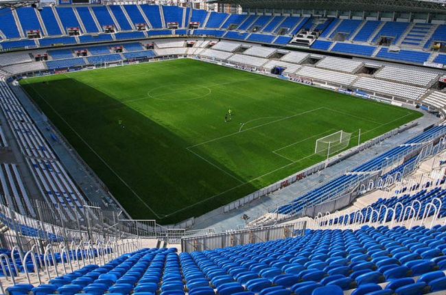 Estadio de La Rosaleda de Málaga, uno de los campos play off. DL