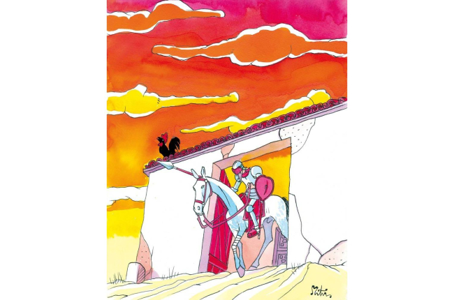 Ilustración del Quijote realizada por Martín y editada por Jesús Egido