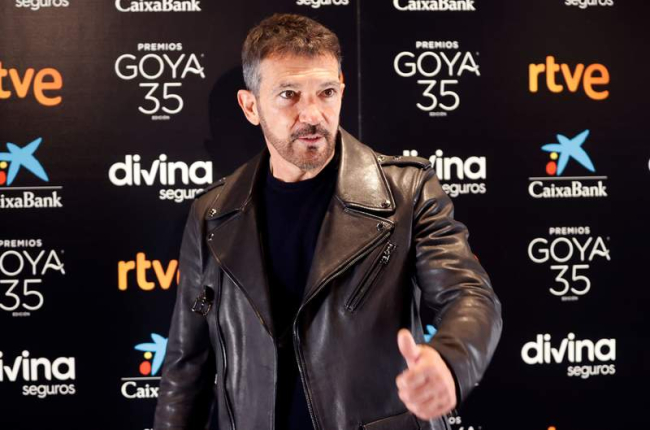 Antonio Banderas, gran promotor de la celebración de la gala de los Goya, ayer en Madrid. MARISCAL